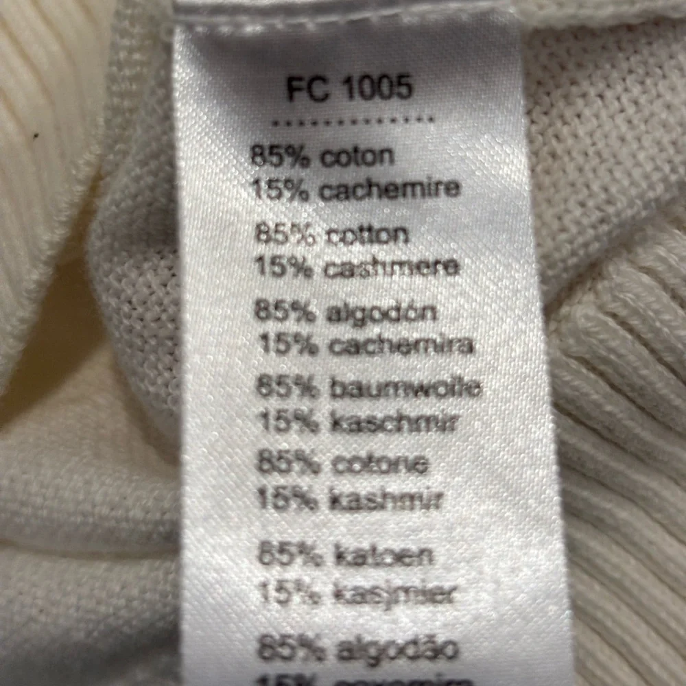 Lacoste V Neck Beige Cream Sweater Colton and cashmere Size 38 - Picture 4 of 9